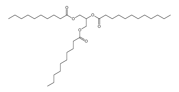 β'-1,3-didecanoyl-2-dodecanoyl-glycerol结构式