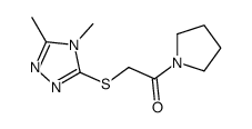 Pyrrolidine, 1-[[(4,5-dimethyl-4H-1,2,4-triazol-3-yl)thio]acetyl]- (9CI) structure