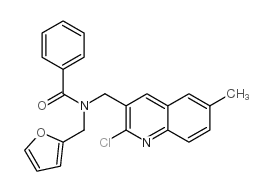 Benzamide, N-[(2-chloro-6-methyl-3-quinolinyl)methyl]-N-(2-furanylmethyl)- (9CI)结构式