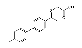 2-[1-[4-(4-methylphenyl)phenyl]ethylsulfanyl]acetic acid Structure