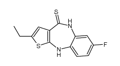 2-ethyl-7-fluoro-5,10-dihydro-4H-thieno[2,3-b][1,5]benzodiazepine-4-thione结构式