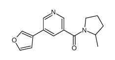 [5-(furan-3-yl)pyridin-3-yl]-(2-methylpyrrolidin-1-yl)methanone Structure