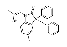 N-(5-methyl-2-oxo-3,3-diphenylindol-1-yl)acetamide结构式