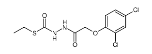 N'-[2-(2,4-Dichloro-phenoxy)-acetyl]-hydrazinecarbothioic acid S-ethyl ester结构式
