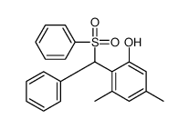 2-[benzenesulfonyl(phenyl)methyl]-3,5-dimethylphenol Structure
