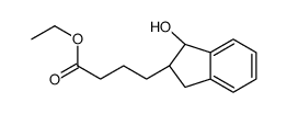 ethyl 4-[(1S,2S)-1-hydroxy-2,3-dihydro-1H-inden-2-yl]butanoate结构式