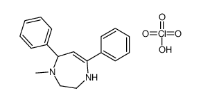 4-methyl-5,7-diphenyl-1,2,3,5-tetrahydro-1,4-diazepin-1-ium,perchlorate Structure