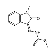 1-Methyl-isatin-3-(methylthio-thiocarbonylhydrazon)结构式