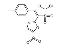 2-[1-(dichloromethylsulfonyl)-2-(4-methylphenyl)ethenyl]-5-nitrofuran结构式