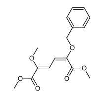 Dimethyl-(2E,4Z)-2-benzyloxy-5-methoxy-2,4-hexadiendioat结构式