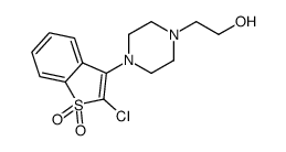 2-[4-(2-chloro-1,1-dioxo-1-benzothiophen-3-yl)piperazin-1-yl]ethanol结构式