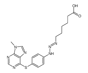 6-[[4-(9-methylpurin-6-yl)sulfanylanilino]diazenyl]hexanoic acid Structure