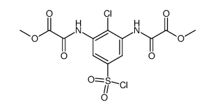 N-[2-Chloro-5-chlorosulfonyl-3-(methoxyoxalyl-amino)-phenyl]-oxalamic acid methyl ester结构式