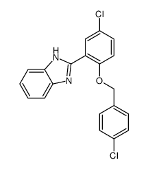 2-[5-chloro-2-[(4-chlorophenyl)methoxy]phenyl]-1H-benzimidazole Structure