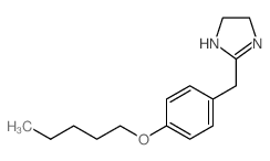 1H-Imidazole,4,5-dihydro-2-[[4-(pentyloxy)phenyl]methyl]- Structure