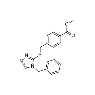 Methyl 4-(((1-benzyl-1h-tetrazol-5-yl)thio)methyl)benzoate Structure