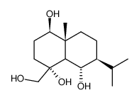 (1S,4aα)-Decahydro-4-hydroxymethyl-8aβ-methyl-6α-isopropyl-1β,4α,5α-naphthalenetriol结构式