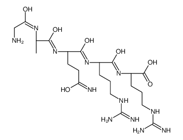 (2S)-2-[[(2S)-2-[[(2S)-5-amino-2-[[(2S)-2-[(2-aminoacetyl)amino]propanoyl]amino]-5-oxopentanoyl]amino]-5-(diaminomethylideneamino)pentanoyl]amino]-5-(diaminomethylideneamino)pentanoic acid结构式