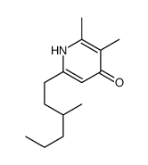 2,3-dimethyl-6-(3-methylhexyl)-1H-pyridin-4-one结构式
