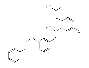 2-acetamido-5-chloro-N-[3-(2-phenylethoxy)phenyl]benzamide Structure