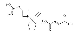 [1-(3-ethylpent-1-yn-3-yl)azetidin-1-ium-3-yl] N-methylcarbamate,(E)-4-hydroxy-4-oxobut-2-enoate Structure