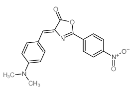 4-[(4-dimethylaminophenyl)methylidene]-2-(4-nitrophenyl)-1,3-oxazol-5-one structure