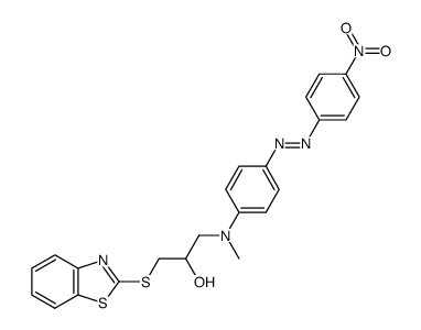 1-benzothiazol-2-ylsulfanyl-3-[N-methyl-4-(4-nitro-phenylazo)-anilino]-propan-2-ol Structure