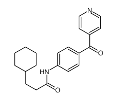 3-Cyclohexyl-N-(4-isonicotinoylphenyl)propanamide Structure