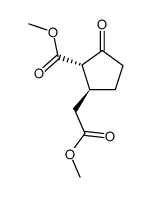 methyl rac-trans-2-[2-(methoxycarbonyl)-3-oxocyclopentyl]acetate结构式