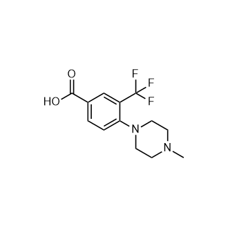 4-(4-Methylpiperazin-1-yl)-3-(trifluoromethyl)benzoic acid Structure