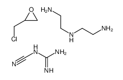 N'-(2-aminoethyl)ethane-1,2-diamine,2-(chloromethyl)oxirane,2-cyanoguanidine结构式