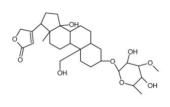 3-[(3S,5R,10R,13R,14S,17R)-3-[(2S,5R)-3,5-dihydroxy-4-methoxy-6-methyloxan-2-yl]oxy-14-hydroxy-10-(hydroxymethyl)-13-methyl-1,2,3,4,5,6,7,8,9,11,12,15,16,17-tetradecahydrocyclopenta[a]phenanthren-17-yl]-2H-furan-5-one Structure