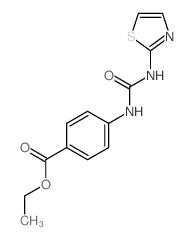 ethyl 4-(1,3-thiazol-2-ylcarbamoylamino)benzoate结构式