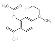 2-acetyloxy-4-(2-chloroethyl-methyl-amino)benzoic acid结构式