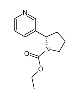 (2S)-2α-(3-Pyridinyl)-1-pyrrolidinecarboxylic acid ethyl ester结构式