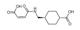 trans-4-([(2Z)-3-carboxyprop-2-enoyl]aminolmethyl)cyclohexanecarboxylic acid Structure