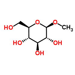 Methyl-β-D-glucopyranoside hemihydrate Structure