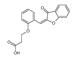 3-[2-[(E)-(3-oxo-1-benzofuran-2-ylidene)methyl]phenoxy]propanoic acid Structure