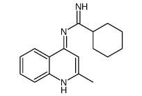 N-(cyclohexylcarbonimidoyl)-2-methylquinolin-4-amine Structure