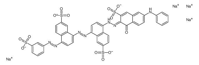 5-[[1-hydroxy-6-(phenylamino)-3-sulpho-2-naphthyl]azo]-8-[[7-sulpho-4-[(3-sulphophenyl)azo]-1-naphthyl]azo]naphthalene-2-sulphonic acid, sodium salt Structure