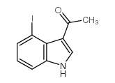1-(4-碘-1H-吲哚-3-基)-乙酮结构式