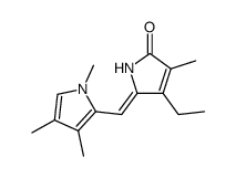 (Z)-4-Ethyl-3-methyl-5-(1,3,4-trimethyl-2-pyrrolylmethylen)-3-pyrrolin-2-on结构式