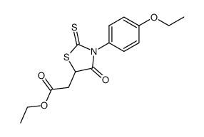 ethyl 2-(3-(4-ethoxyphenyl)-4-oxo-2-thioxothiazolidin-5-yl)acetate结构式
