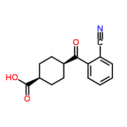 cis-4-(2-Cyanobenzoyl)cyclohexanecarboxylic acid结构式