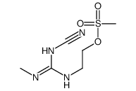 2-[(N-cyano-N'-methylcarbamimidoyl)amino]ethyl methanesulfonate Structure
