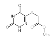 Aceticacid, 2-[(2,3,4,5-tetrahydro-3,5-dioxo-1,2,4-triazin-6-yl)thio]-, methyl ester structure