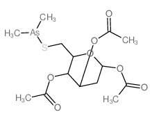 [3,6-diacetyloxy-2-(dimethylarsanylsulfanylmethyl)oxan-4-yl] acetate结构式