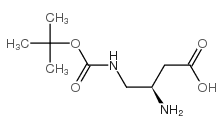 Butanoic acid, 3-amino-4-[[(1,1-dimethylethoxy)carbonyl]amino]-, (3R)- (9CI) structure