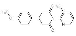 2,6-Piperidinedione,4-(4-methoxyphenyl)-1-(3-methyl-2-pyridinyl)-结构式