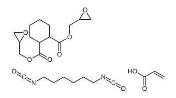 bis(oxiran-2-ylmethyl) cyclohexane-1,2-dicarboxylate,1,6-diisocyanatohexane,prop-2-enoic acid结构式